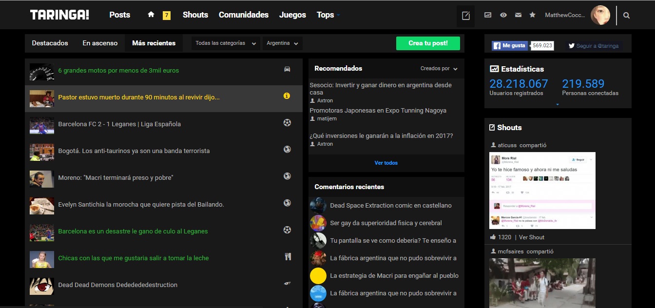 Taringa V6 Dark/Flat [PERSONALIZABLE] [NO-ADS]