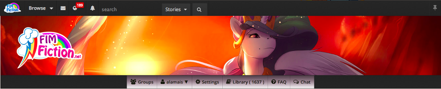 Fimfiction User Toolbar Recolor