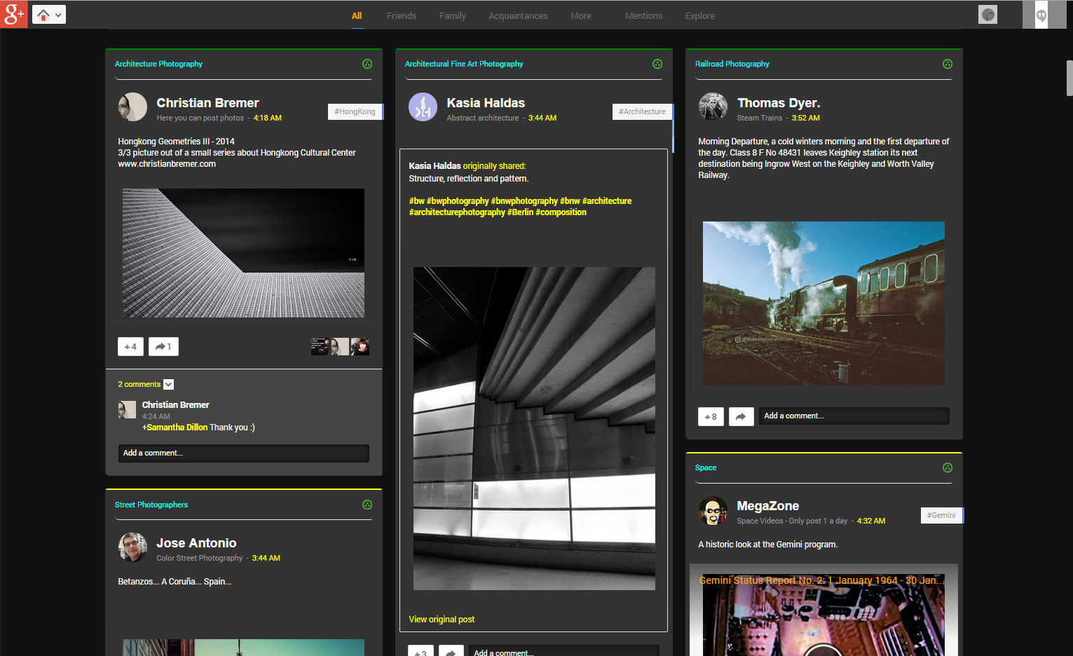 Google Plus - Dark Style Revised - Google+ +