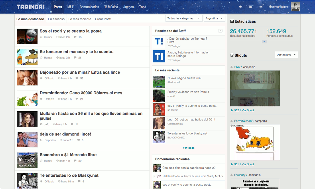 Taringa Modern V6 v0.1 Beta