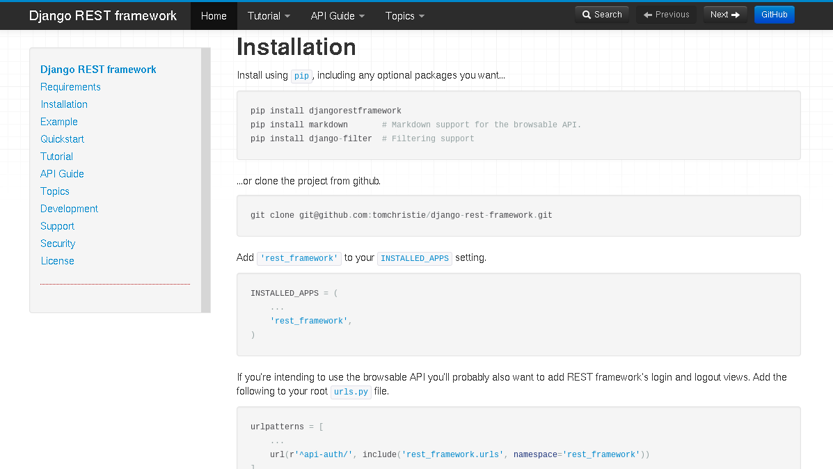 Django Rest Framework Documentation