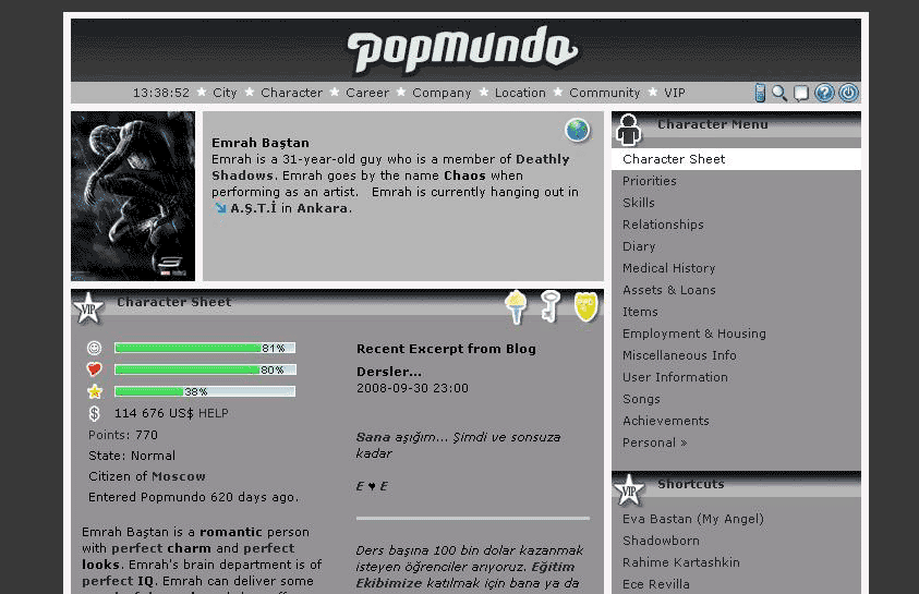 Popmundo - Dark Skin v2.0