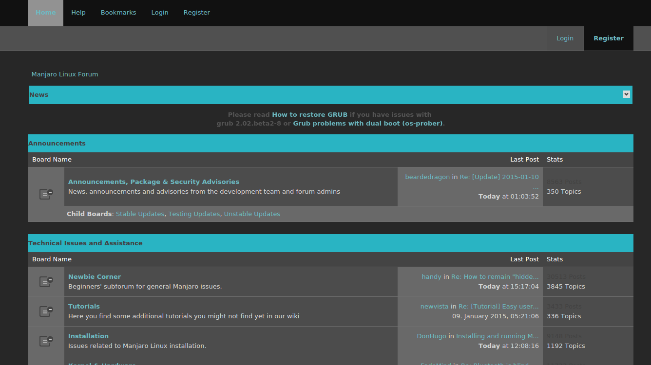 Manjaro Linux Gray Style
