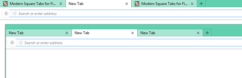 Modern Square Tabs for Firefox Australis