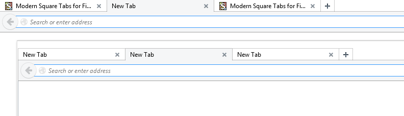 Modern Square Tabs for Firefox Australis Grey