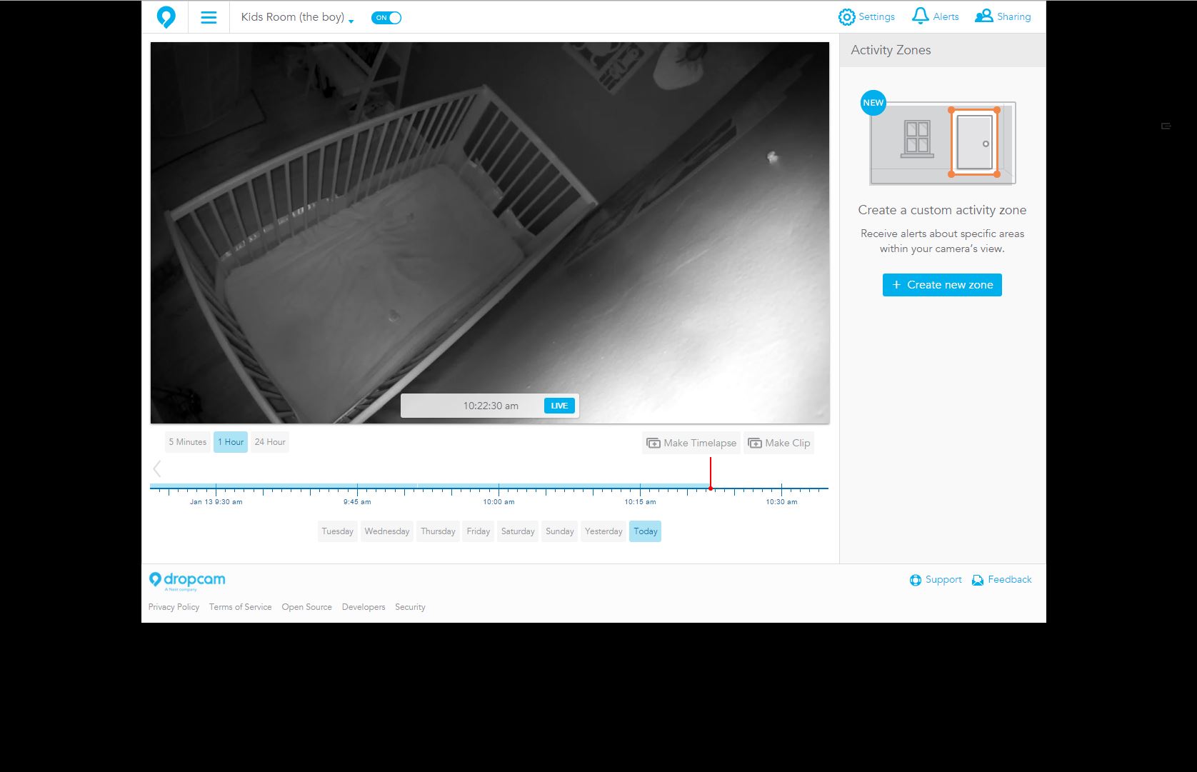 Dropcam viewer - black border