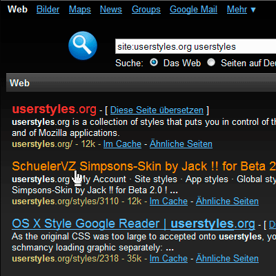 Google Web Search Dark/Grey
