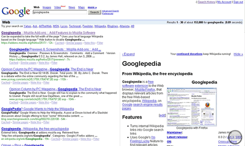 Googlepedia Fix