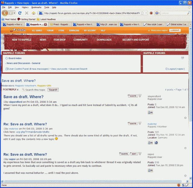 Rappelz forum (end user tweak-friendly)