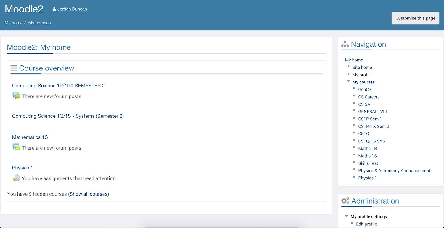 UofG Moodle Fix