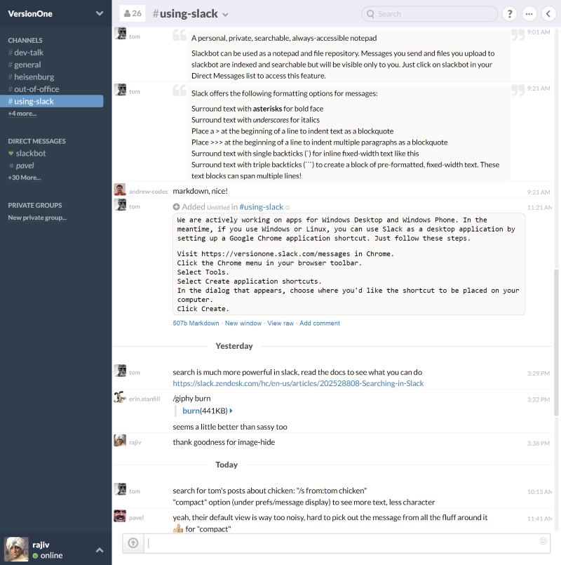 Spaz's Slack, Clean and Readable