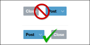 Tumblr - Restyle - Post/Reblog/Close Swap