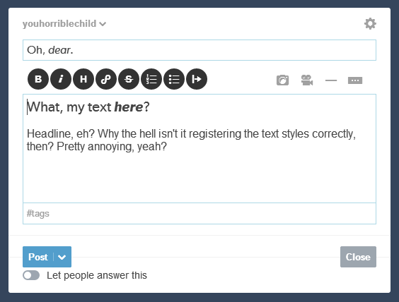 Luddites, unite! Roll back Tumblr's editor changes