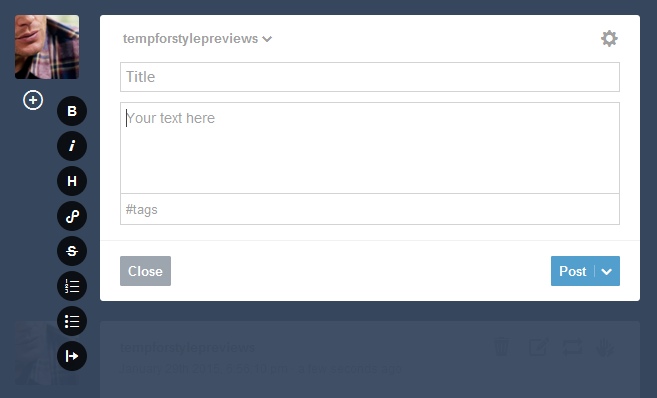 Tumblr Post Form Tweaks