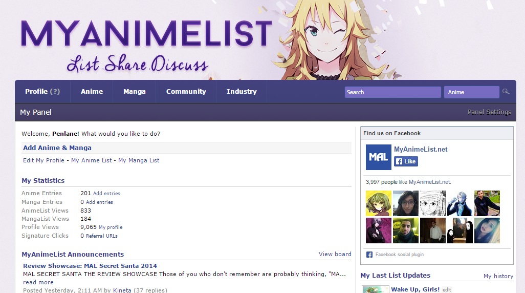 MyAnimeList - Nice Zone Theme