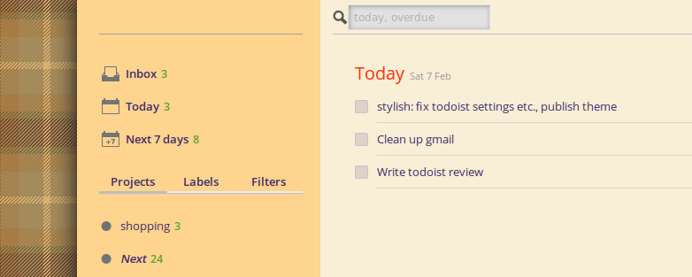 Todoist Tartan Sunset