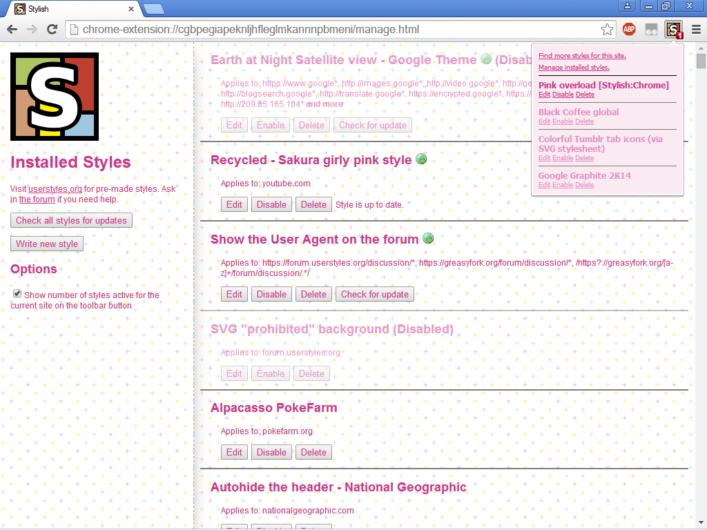 Pink Overload [Stylish for Chrome]