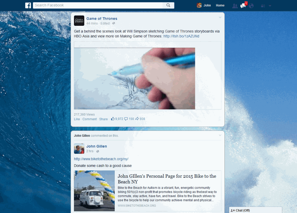 Waves for Facebook