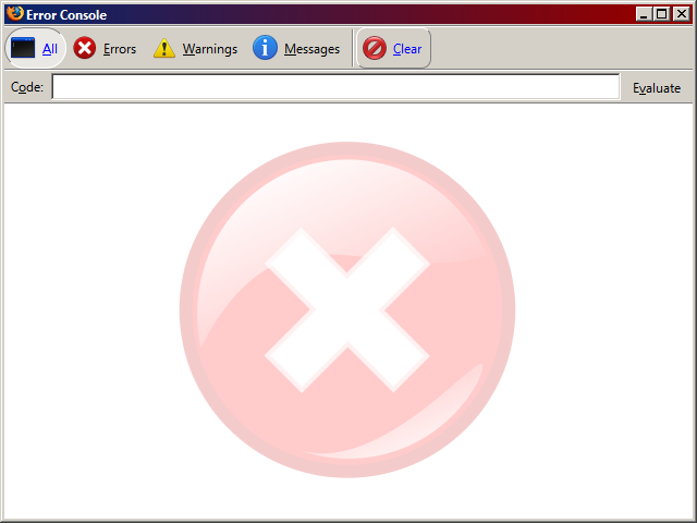 Custom Error Console Window Background