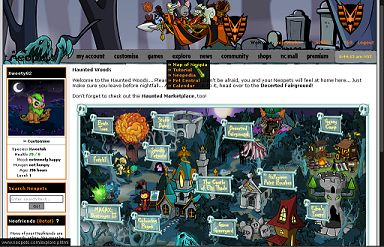 Neopets Team Haunted Woods Theme