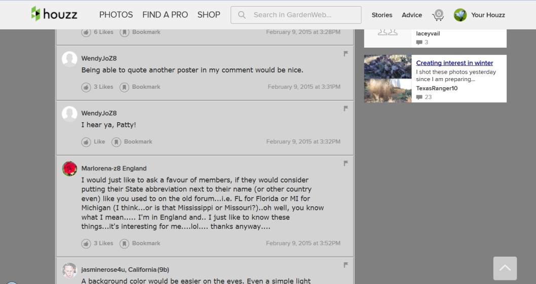 GardenWeb Houzz Colors