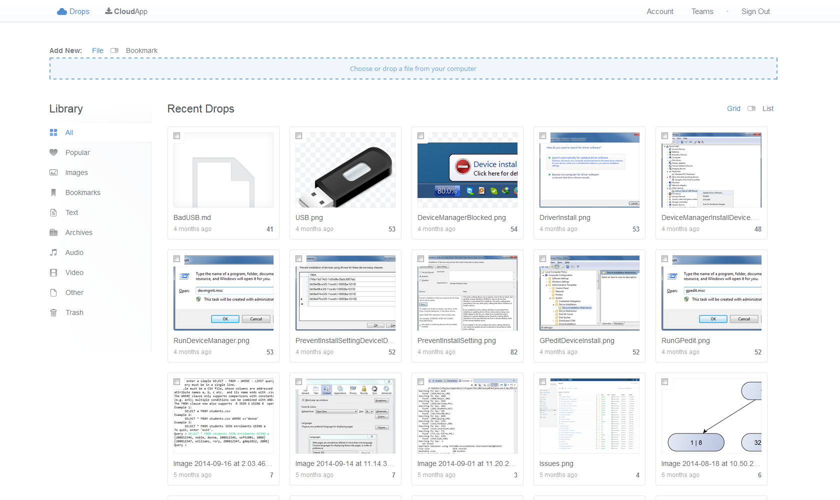 Wider CloudApp Drop Manager