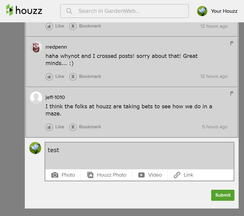 GardenWeb Houzz Layout