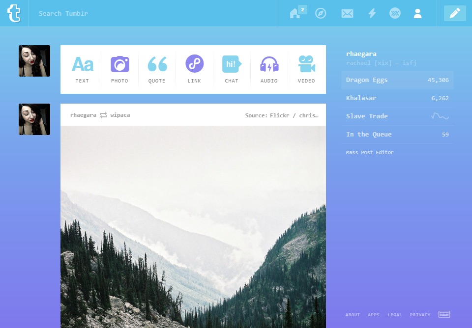 Blue Hydrangeas in the Garbage Pile of Tumblr