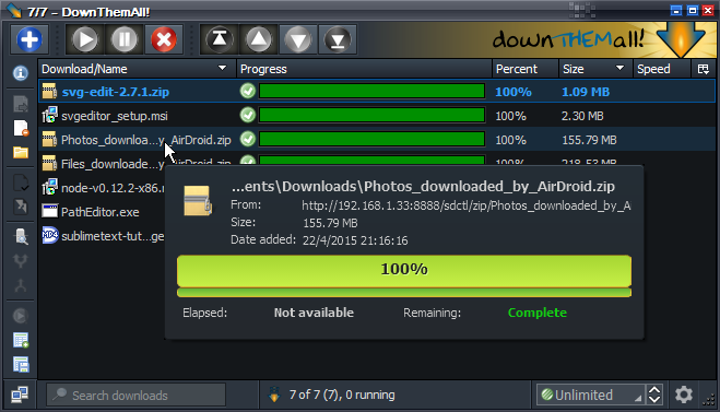 ELIAN ► DownThemAll 3.0b6 (DTA) (Dark)