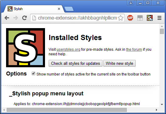 Responsive layout [Stylish for Chrome]