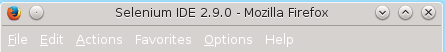 Selenium IDE white menu text