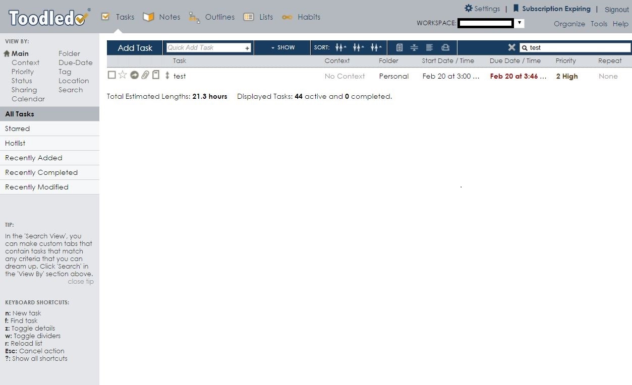 Toodledo Modern - 2016