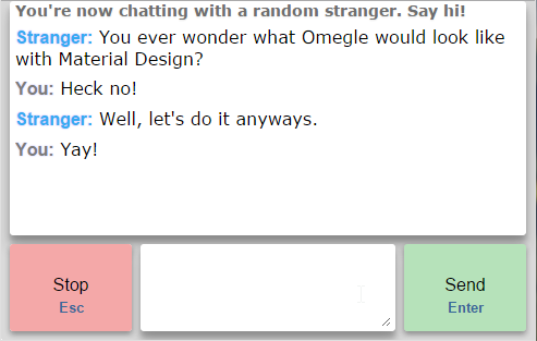 Omegle Material Design
