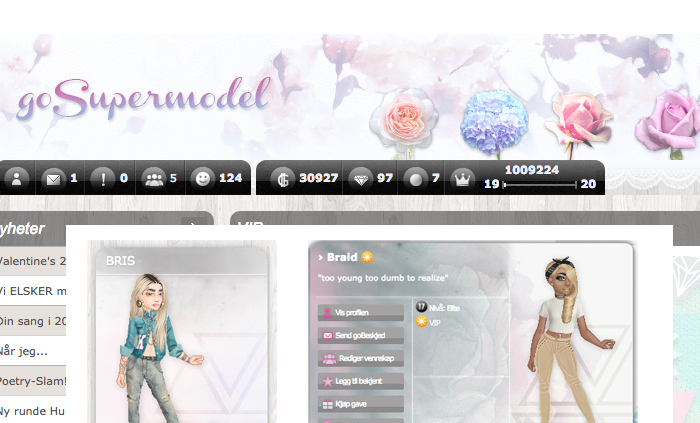 goSupermodel - Spring layout