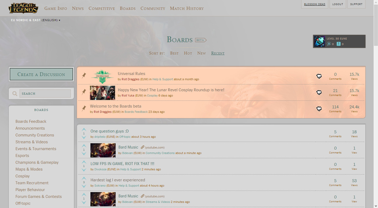 Global Light Theme for League of Legends Boards