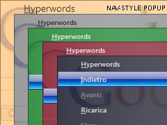 MBlue Nav-Style Popup Vista