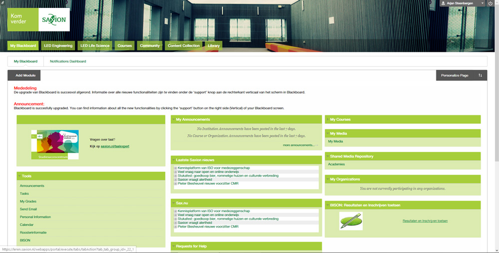 Blackboard Saxion