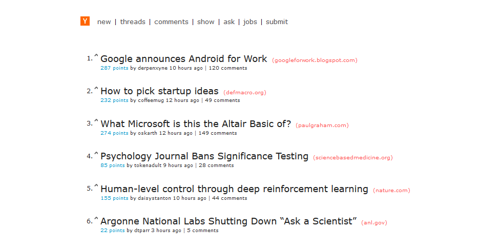 Hacker News (based on HN+)