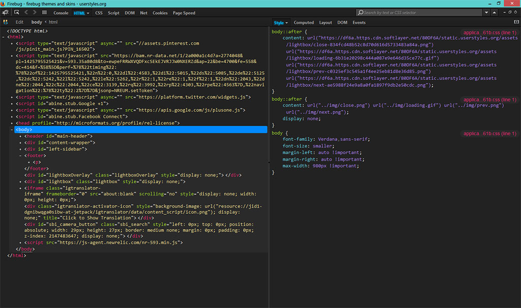 Firebug Dark Theme (beta)