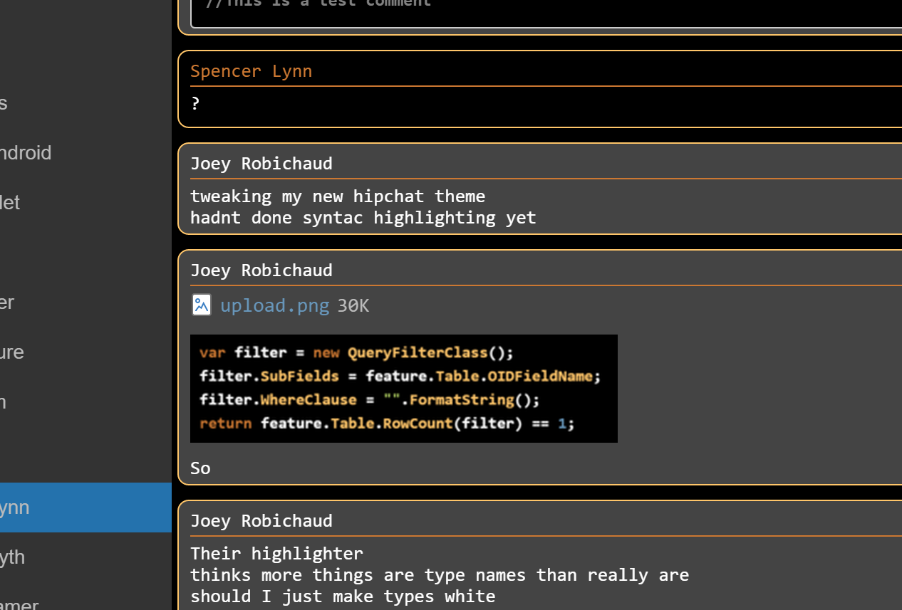 HipChat Beta Dark Bubble Theme