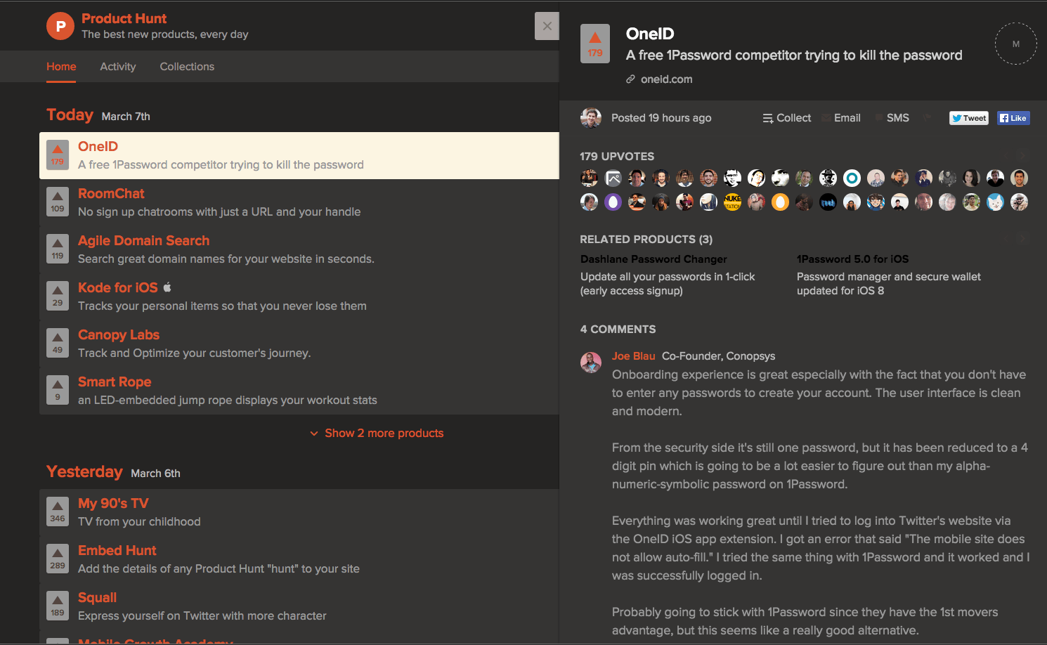 Dark Product Hunt