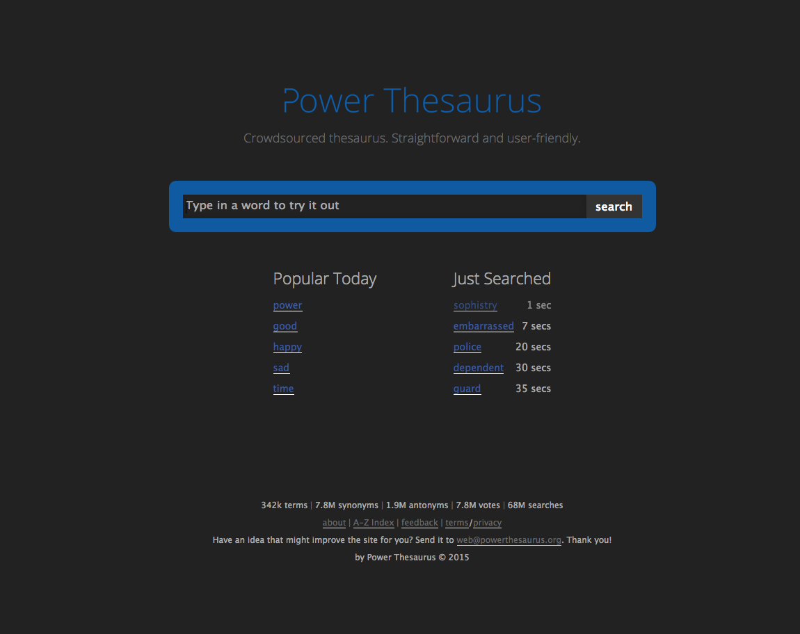 Dark Power Thesaurus