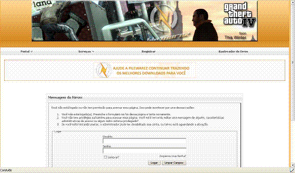 Filewarez com 100% de largura