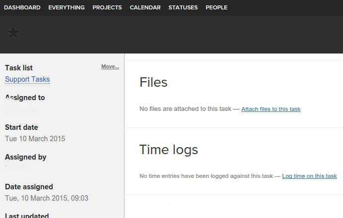 Teamwork.com Dashboard