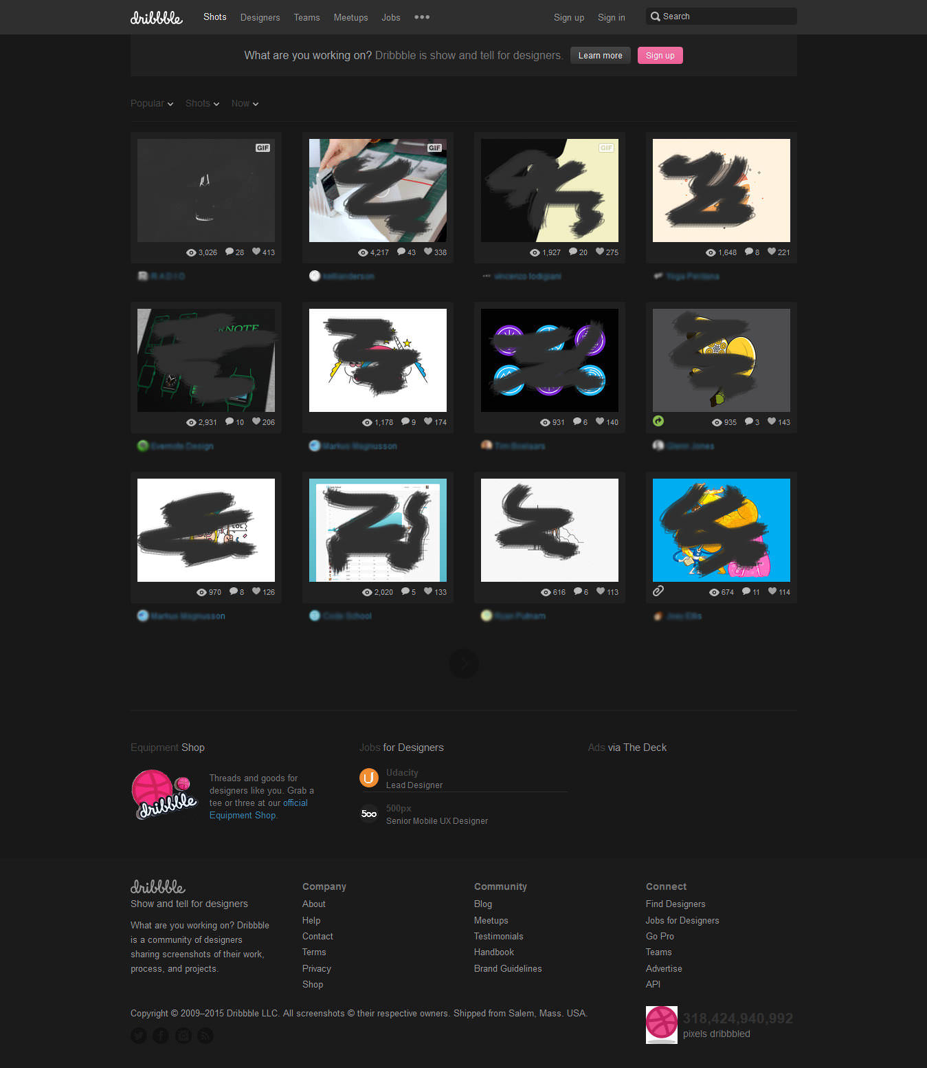 Dribbble minimal dark/night version