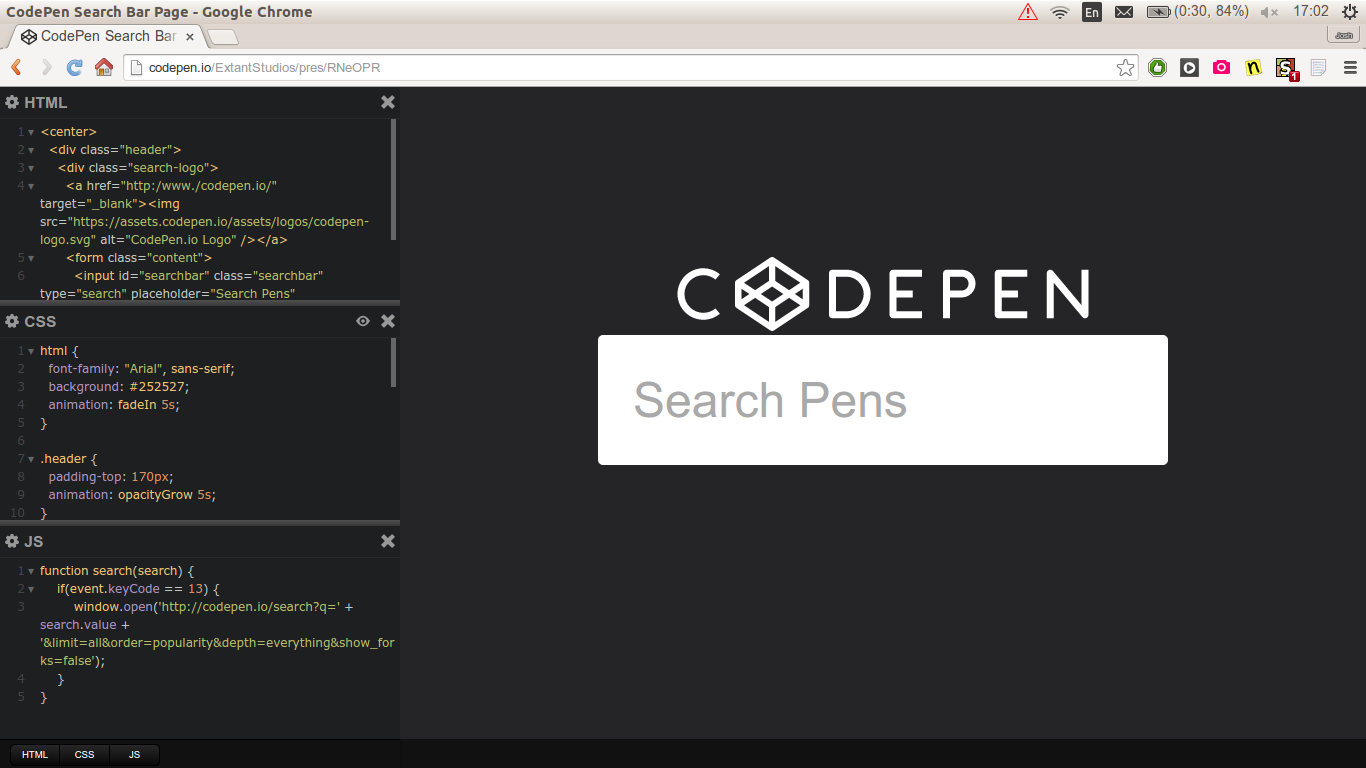 CodePen Presentation Mode Improved