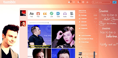 Chris Colfer 'why not us?' - tumblr dash theme