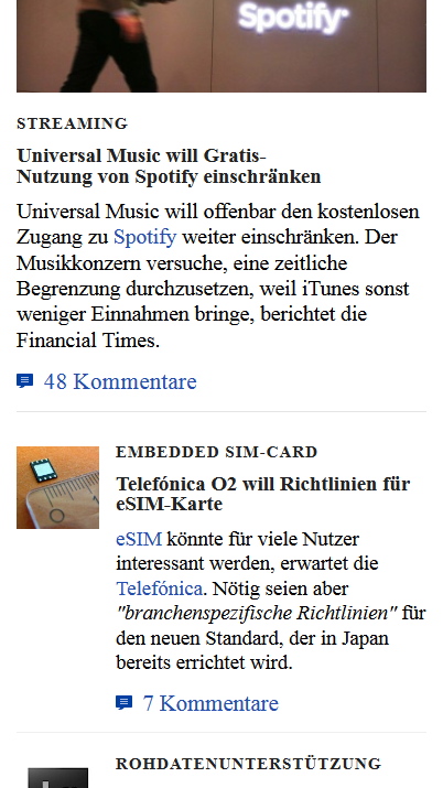 Golem.de - Mobile overhaul