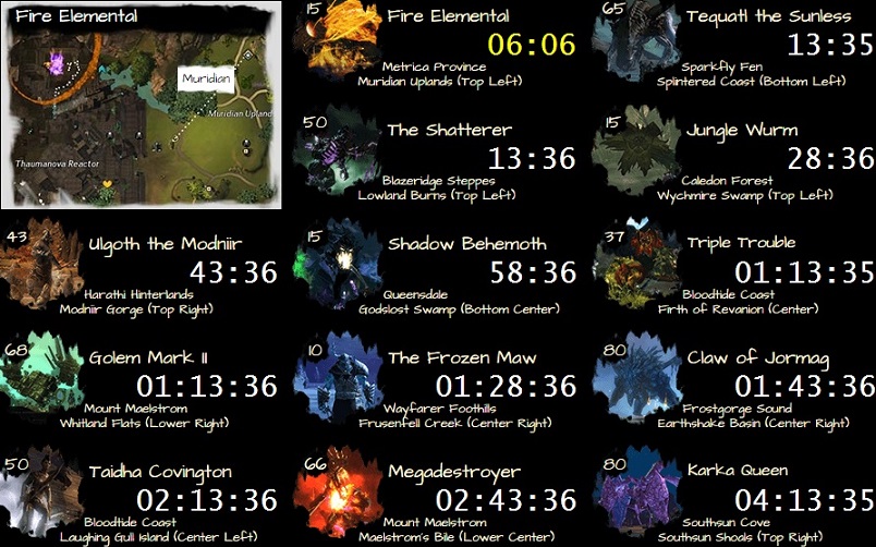 Guild Wars 2 Temple Event/Dragon Timers