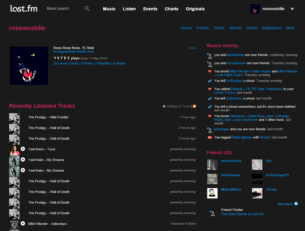 last.fm dark and flat